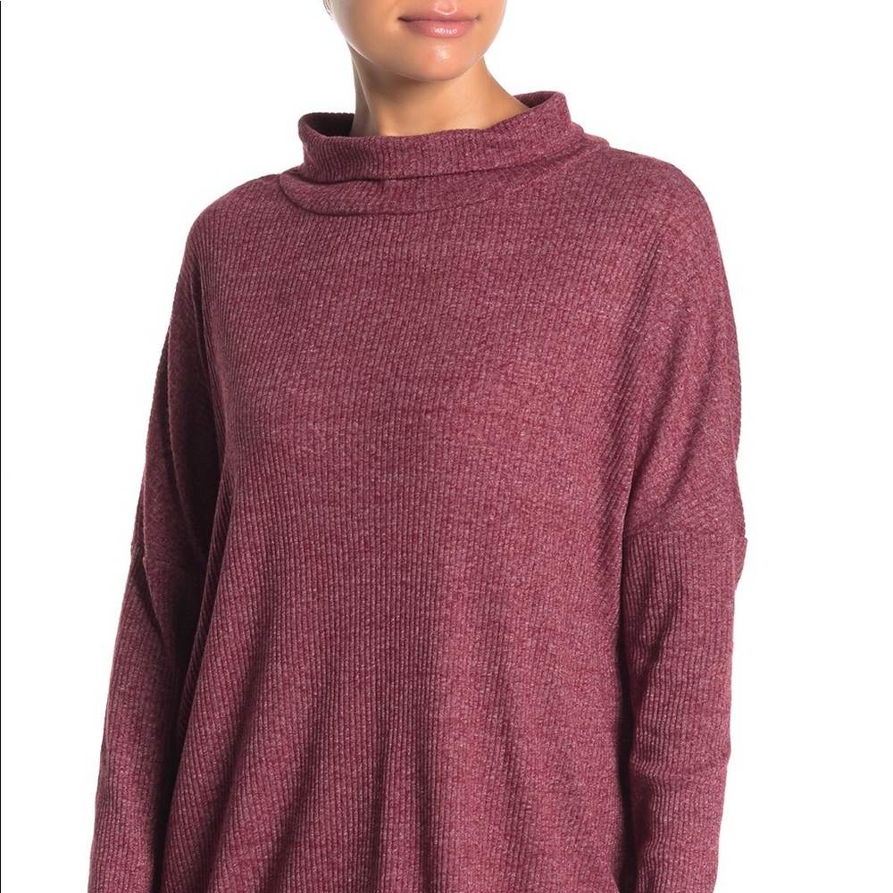 Abound Long Sleeve Ribbed Knit Tunic NEW